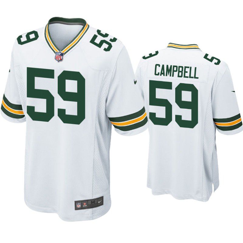 Men Green Bay Packers #59 De Vondre Campbell Nike White Game NFL Jersey